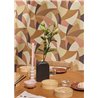 Caselio|Geometric natural-fiber brown wallpaper|Symphony