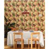 Caselio|Geometric natural-fiber multicolour wallpaper|Symphony
