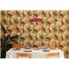 Caselio|Geometric natural-fiber multicolour wallpaper|Symphony