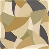Caselio|Geometric natural-fiber brown and green wallpaper|Symphony