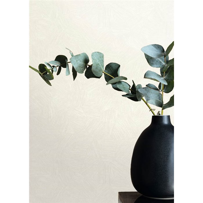 Caselio|Papel pintado mate patchwork vegetal blanco|Symphony