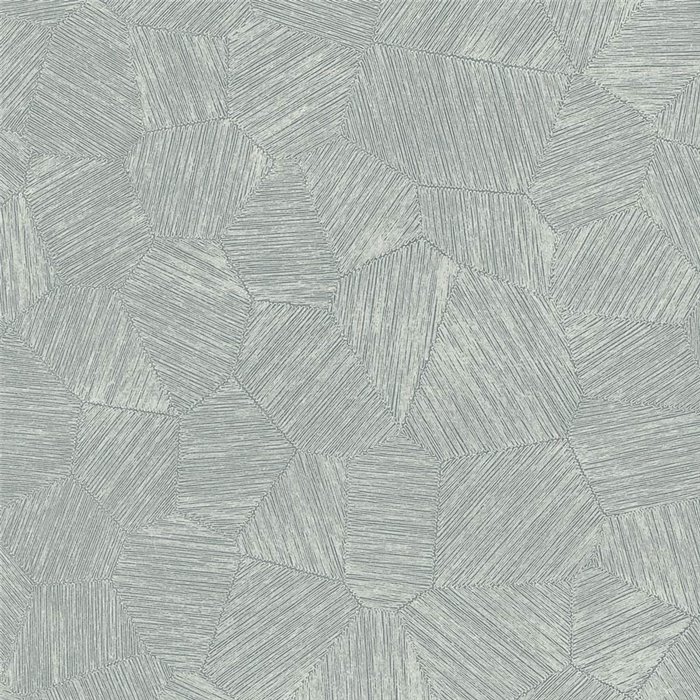 Papel pintado mate patchwork vegetal azul - Caselio Symphony 107016109