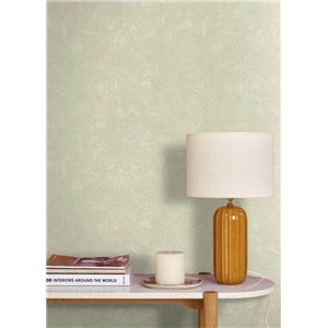 Caselio|Geometric natural-fiber brown and green wallpaper|Symphony 2