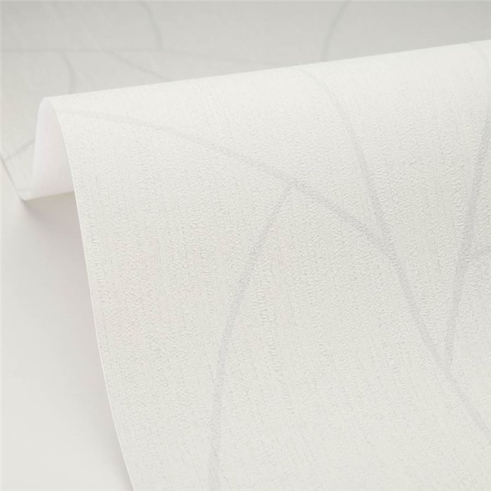 Caselio|Minimalistische Raffia-Tapete weiß|Symphony