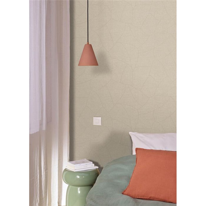 Caselio|Papier peint raphia gris éclectique|Symphony