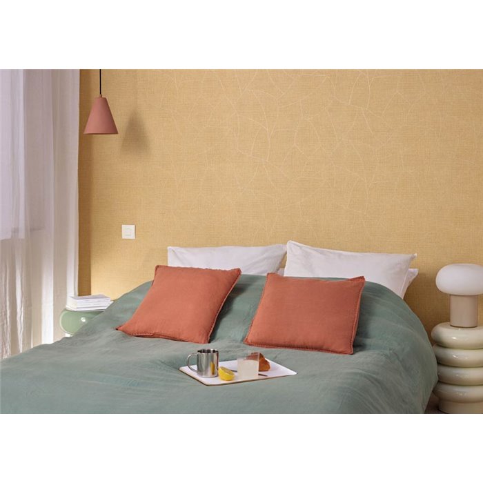 Caselio|Ekletische Raffia-Tapete beige|Symphony