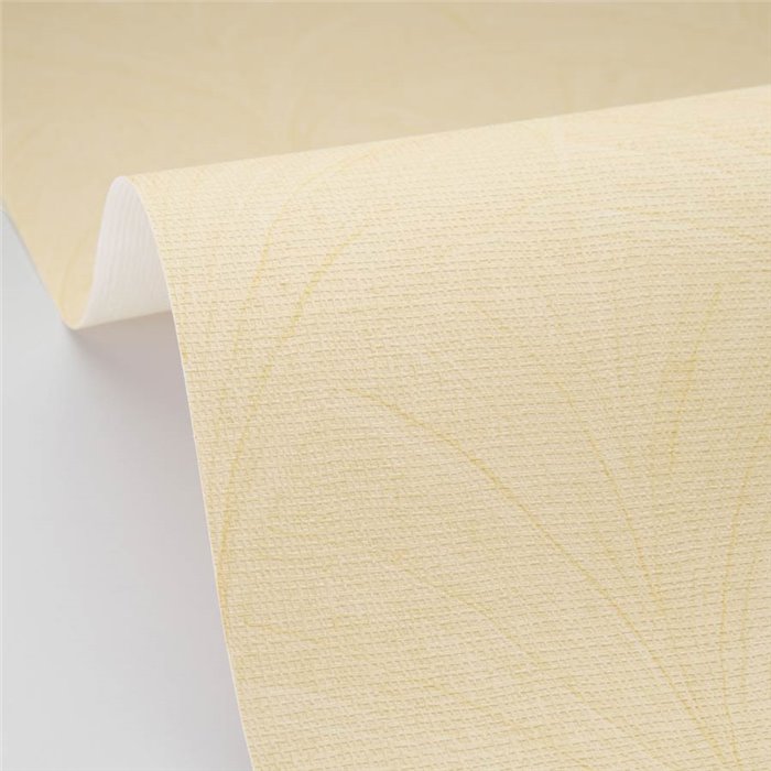 Caselio|Naturfaser Tapete Palmetten beige|Symphony