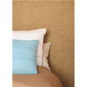 Caselio|Papel pintado efecto rafia beige jaspeado|Symphony 2