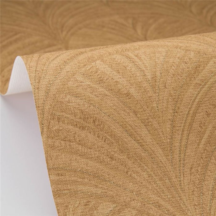 Caselio|Papel pintado fibra vegetal palmetas beige|Symphony