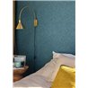 Caselio|Natural-fiber palmettes blue wallpaper|Symphony