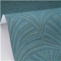 Papel pintado fibra vegetal palmetas azul - Caselio Symphony 107036350