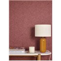 Caselio|Natural-fiber palmettes red wallpaper|Symphony