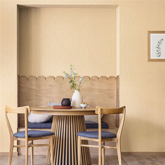 Papier peint bois en relief style scandinave coloris beige - Caselio Woodline 106811014