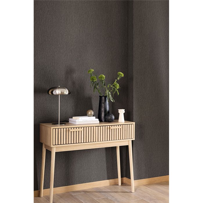 Tapete mit holzrelief im eleganten stil schwarz - Caselio Woodline 106819099