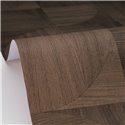 Modern wood-effect wallpaper in dark brown - Caselio Woodline 106822002