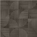 Caselio|Geometric wood-effect wallpaper in black|Woodline