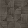 Caselio|Geometric wood-effect wallpaper in black|Woodline