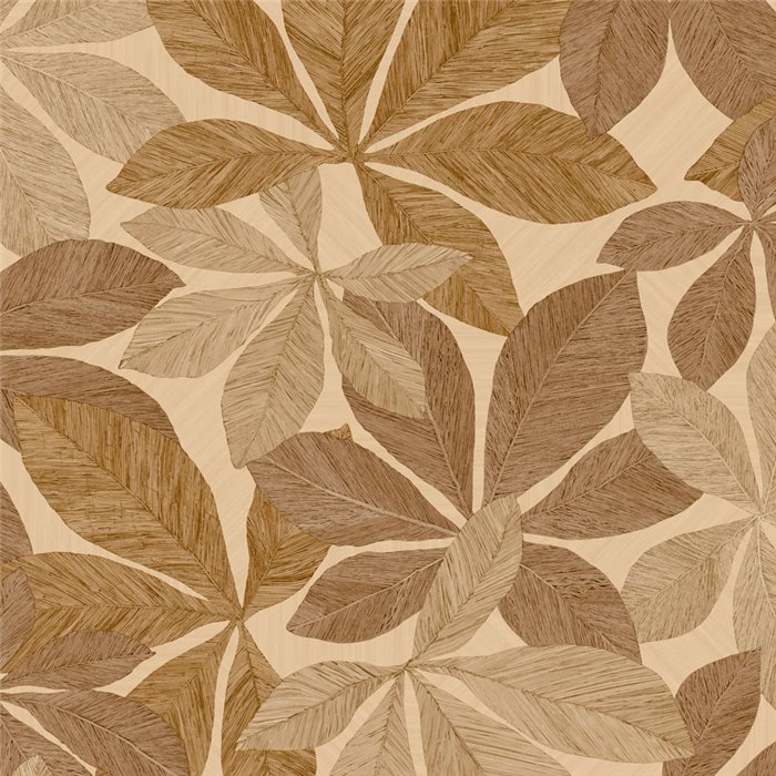 Papier peint floral aspect bois coloris marron - Caselio Woodline 106831026