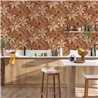 Tapete in holzstruktur floral bordeaux - Caselio Woodline 106838078