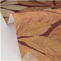 Papier peint floral aspect bois coloris bordeaux - Caselio Woodline 106838078