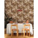 Floral wood-look wallpaper in black - Caselio Woodline 106839001