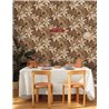 Papier peint floral aspect bois coloris noir - Caselio Woodline 106839001