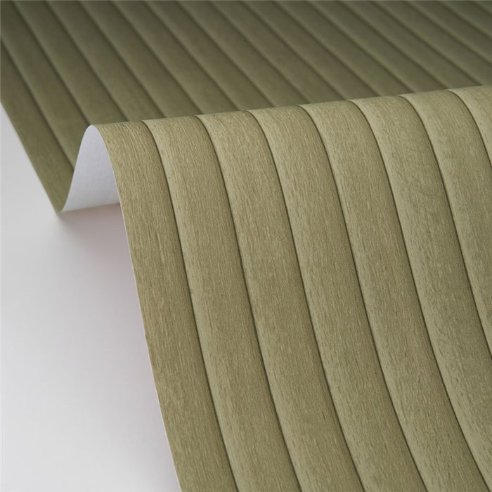 Caselio|Papier peint lattes de bois style scandinave coloris vert|Imitation Bois