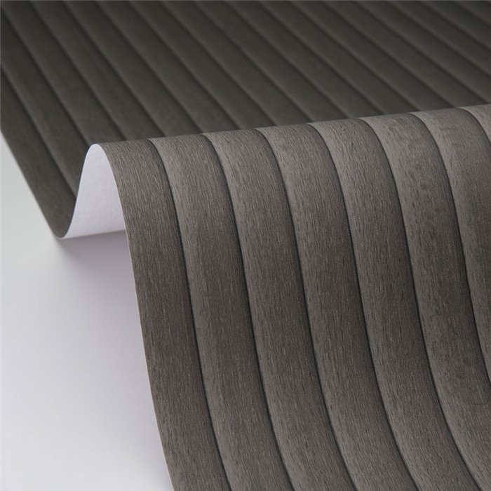 Caselio|Wood slat wallpaper in black|Woodline