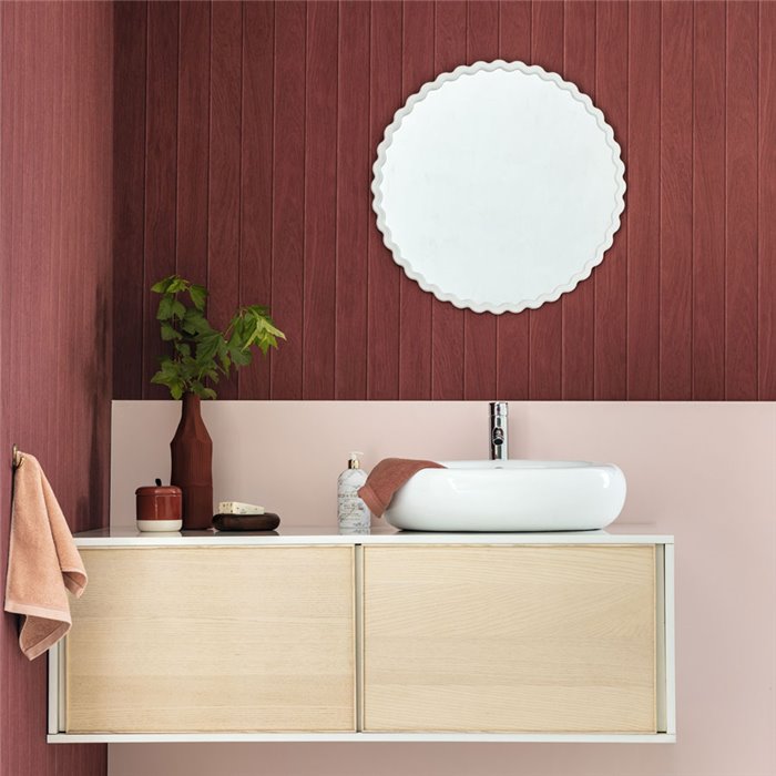 Papier peint panneaux de bois coloris bordeaux - Caselio Woodline 106858000