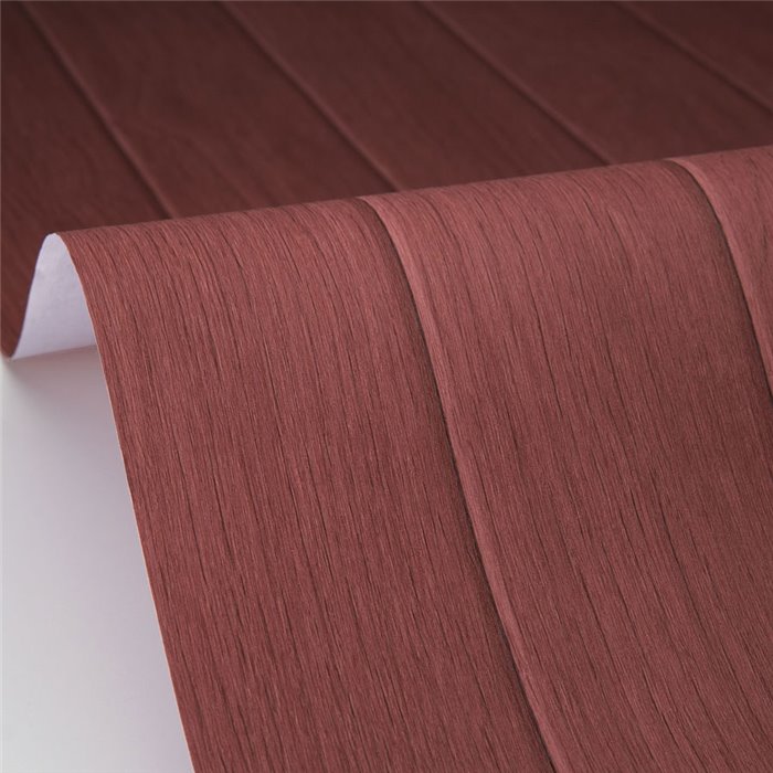 Caselio|Wood panel wallpaper in burgundy|Wood Imitation