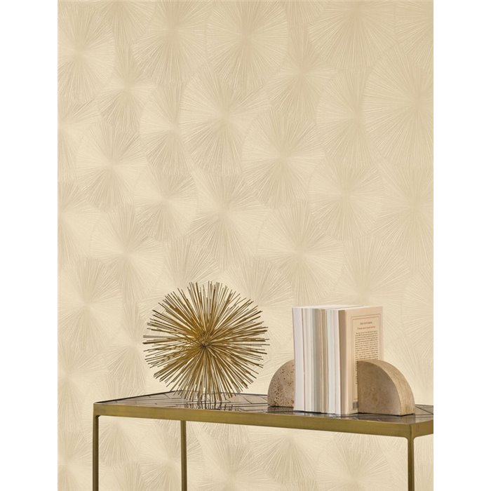 Papier peint moderne beige brillant - Casadeco Solaris 201871473