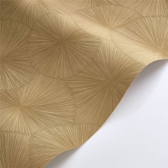Casadeco|Modern geometric glossy brown wallpaper|Solaris