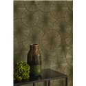 Casadeco|Modern geometric glossy green wallpaper|Solaris