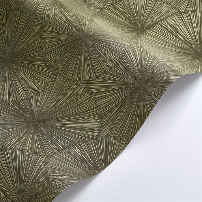 Tapete modern geometrisch glänzend grün - Casadeco Solaris 201877777