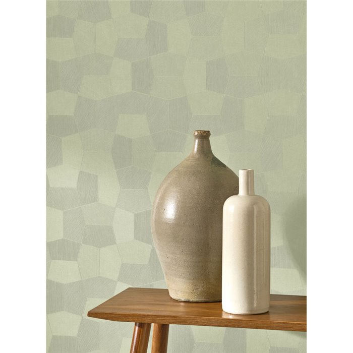 Papier peint contemporain vert motif abstrait - Casadeco Solaris 201897202