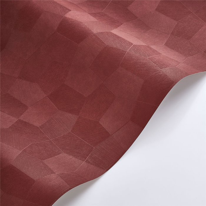 Papier peint contemporain rouge mat abstrait - Casadeco Solaris 201898888