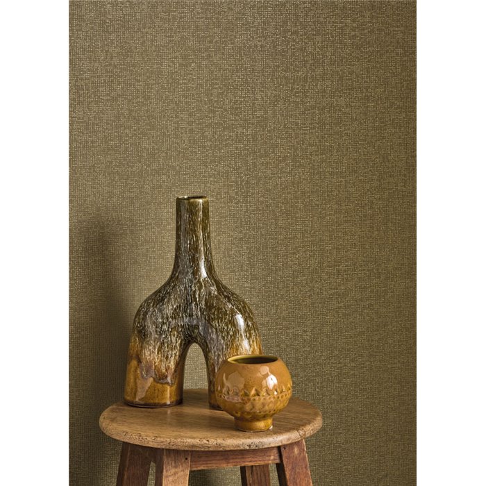 Papier peint moderne marron brillant minimaliste - Casadeco Solaris 201902649