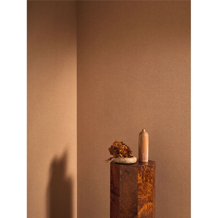 Modern minimalist glossy orange wallpaper - Casadeco Solaris 201903612