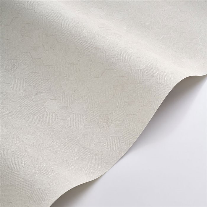 Modern honeycomb glossy white wallpaper - Casadeco Solaris 201910073