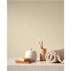 Papier peint moderne terracotta brillant - Casadeco Solaris 201913000 2