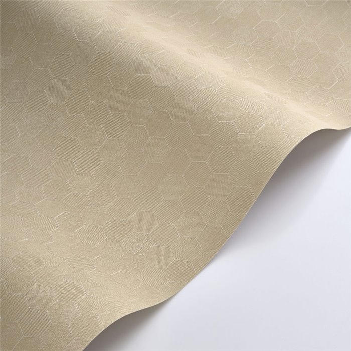 Casadeco|Papier peint moderne beige brillant motif nid d’abeille|Solaris