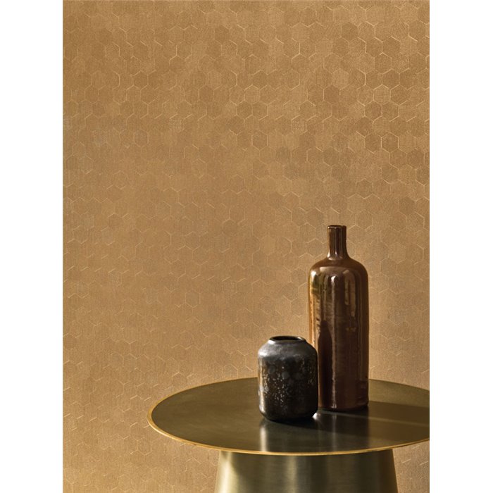 Tapete metallisch gold wabenmuster - Casadeco Solaris 201912888