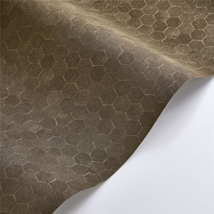Modern honeycomb-style glossy black wallpaper - Casadeco Solaris 201919947