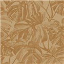 Floral monstera-leaf wallpaper in brown glossy - Casadeco RIO 201792618