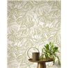 Papier peint floral feuilles de monstera blanc vert brillant - Casadeco RIO 201797254