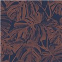 Papier peint floral feuilles de monstera bleu rouge brillant - Casadeco RIO 201798661