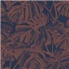 Papier peint floral feuilles de monstera bleu rouge brillant - Casadeco RIO 201798661
