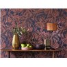 Papier peint floral feuilles de monstera bleu rouge brillant - Casadeco RIO 201798661