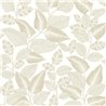 Casadeco|Floral tropical-plant wallpaper in white beige glossy|Rio