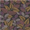 Casadeco|Floral tropical-plant wallpaper in black pink glossy|Rio